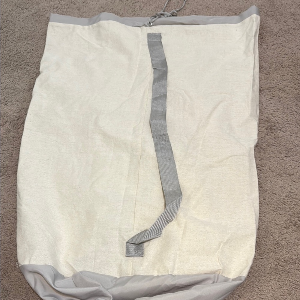 White and Gray Laundry Bag
